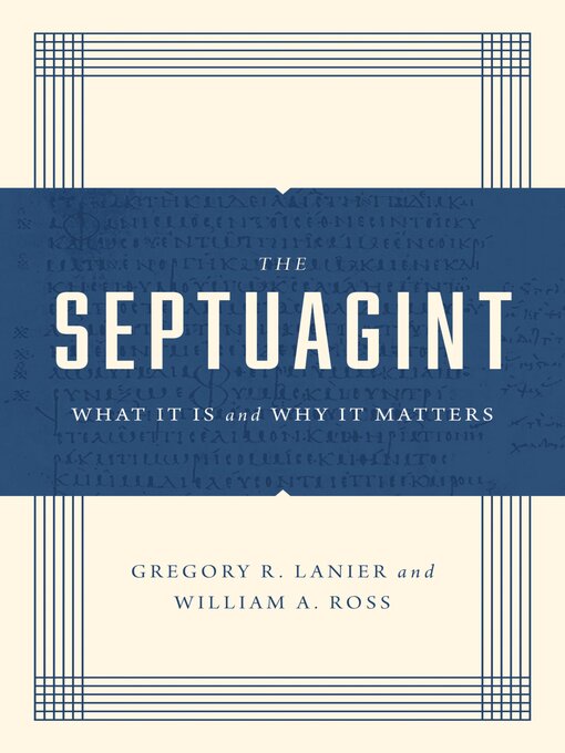 Title details for The Septuagint by Greg Lanier - Available